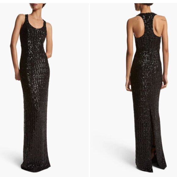 Michael Kors Collection Sequin Racerback Gown - Picture 1 of 13